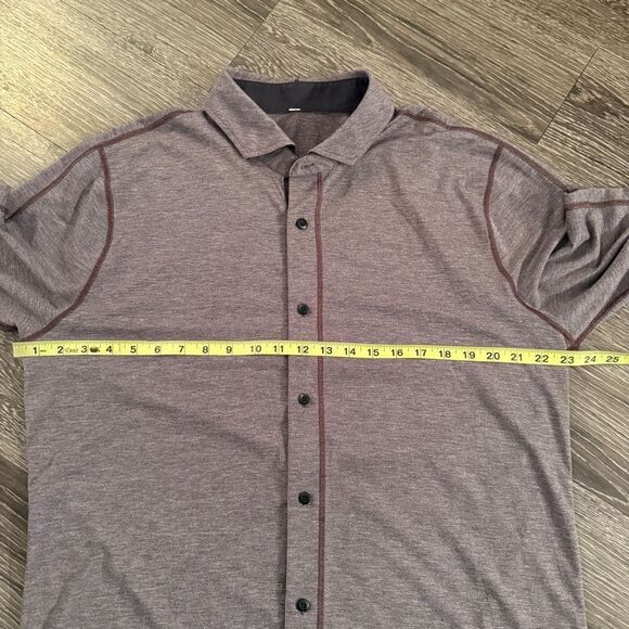 Lululemon Rival Button Up Silver Heathered Black Cherry - Picture 5 of 8